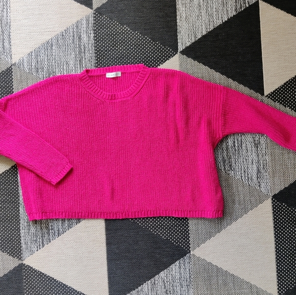 ZARA Knit Magenta Oversized Sweater | M - Picture 4 of 6